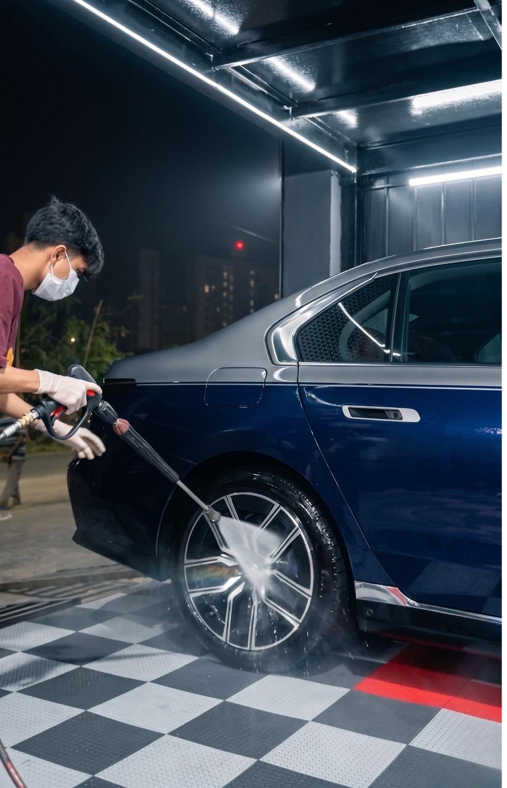 Car detailing and polishing work in progress